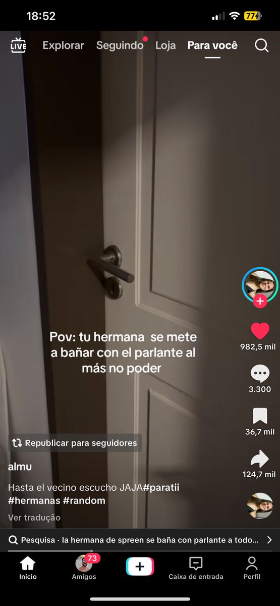 Viral de “Motinha 2.0 remix” postado ontem no tiktk com quase 1M de likes