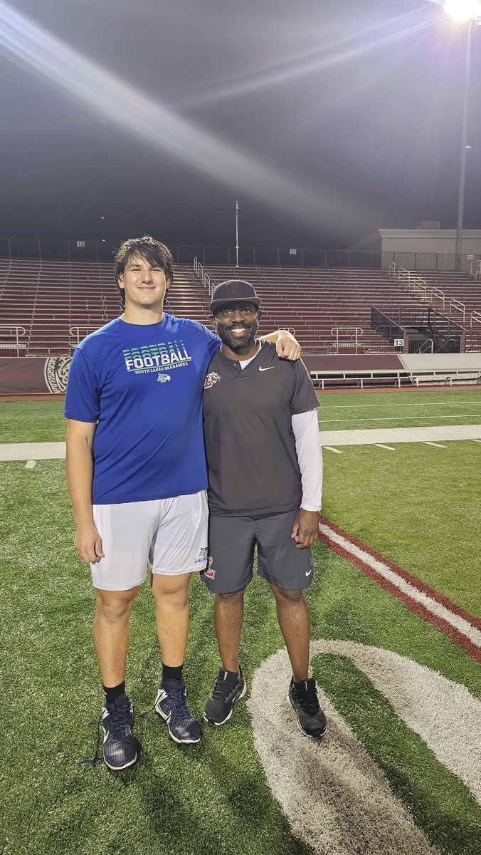 MiloWilkins_'s tweet image. Had a fantastic time competing at @LafColFootball last night! Thanks to @CoachKBaumann for coaching me up! Loved the program and can’t wait to be back! 
@SouthLakes_fb @CoachSejour @CoachHescock