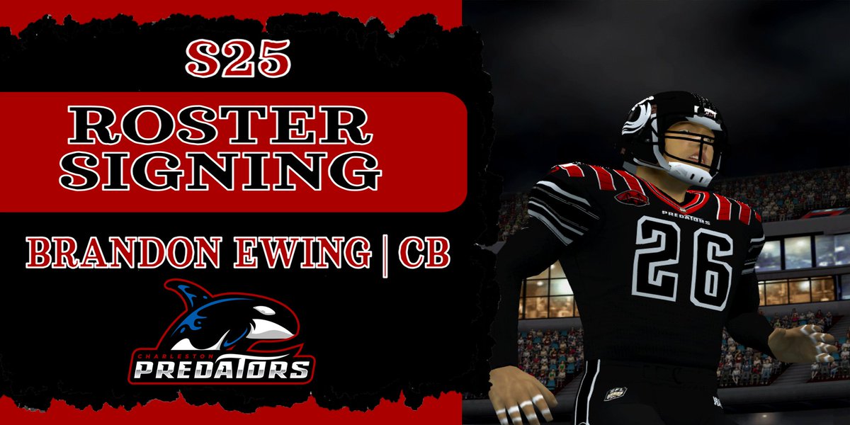 CHS_Predators's tweet image. Charleston has shored up their secondary with the return of cornerback Brandon Ewing! Welcome back to Charleston Brandon!

#ApexPredator