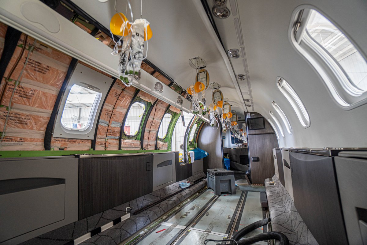 Just a reminder, please secure your mask before helping others... #aviation #learjet #mro ✈️😀