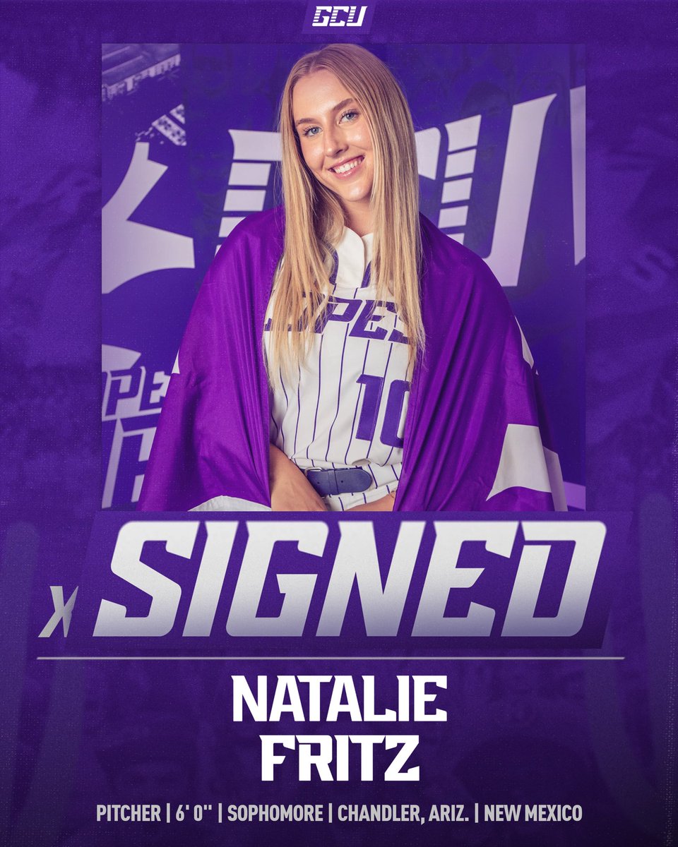 GCU_Softball's tweet image. β
2x MW Freshman of the Week
β
100 IP, 78 Kβs
β
3 complete games & 3 saves
@NatalieFritz19 returns home and will bolster our pitching staff next season and beyond!
#LopesUp