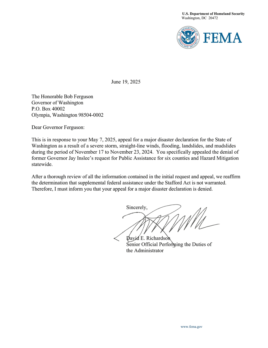 Governor Bob Ferguson tweet media