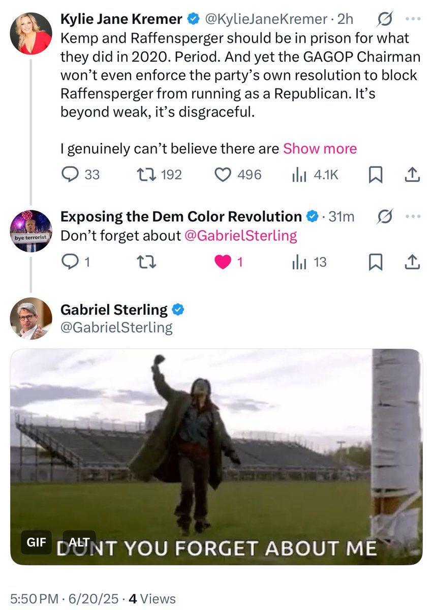 Kylie Jane Kremer (@kyliejanekremer) on Twitter photo Since <a href="/GabrielSterling/">Gabriel Sterling</a> seems desperate for attention, here it is. Always the water boy for Raffensperger, never the quarterback. Keep chasing that relevance
Sterling belongs in prison, alongside his pal Jordan Fuchs. The corruption runs deep & so does the cover-up
Mock us all Since <a href="/GabrielSterling/">Gabriel Sterling</a> seems desperate for attention, here it is. Always the water boy for Raffensperger, never the quarterback. Keep chasing that relevance
Sterling belongs in prison, alongside his pal Jordan Fuchs. The corruption runs deep & so does the cover-up
Mock us all
