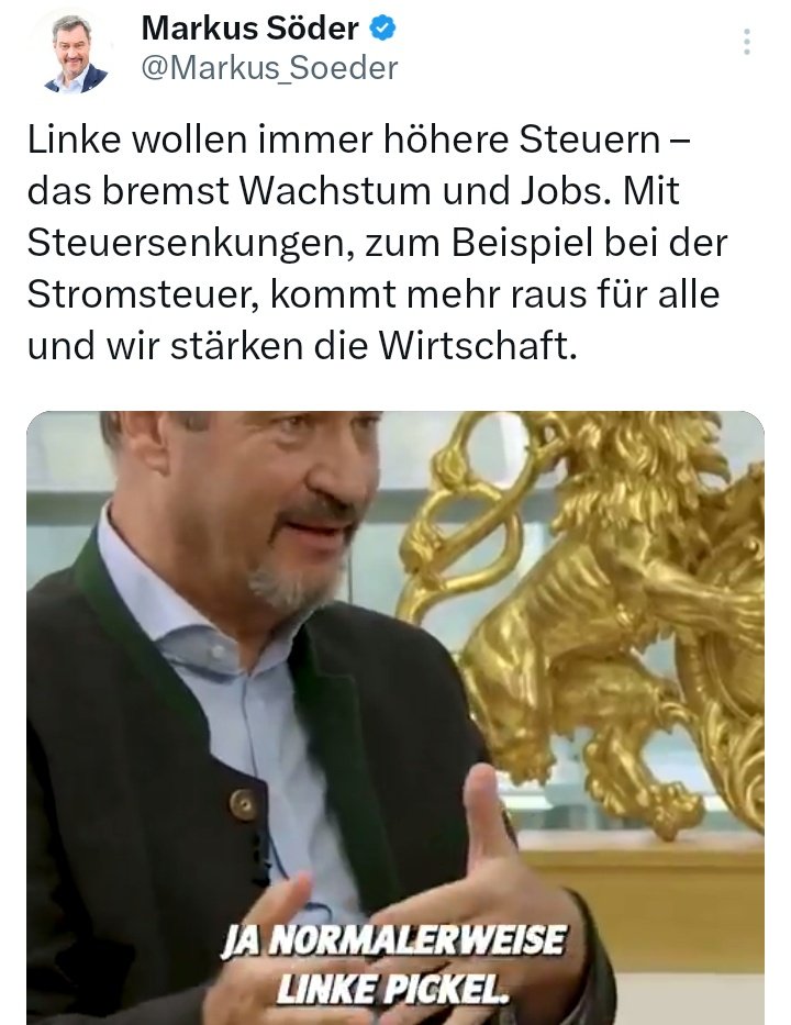 🇺🇦🇮🇱Samanosuke🍀 (@hs_akechi) on Twitter photo Gerüchte sagen, <a href="/Markus_Soeder/">Markus Söder</a> hätte sich mit einer verhetzenden rechten Hohlniete getroffen.
Ist Quatsch oder? Er würde doch niemals Videos davon posten, in denen diese rechte Hohlniete dann verschämt ausgeblendet wird?
1/2 Gerüchte sagen, <a href="/Markus_Soeder/">Markus Söder</a> hätte sich mit einer verhetzenden rechten Hohlniete getroffen.
Ist Quatsch oder? Er würde doch niemals Videos davon posten, in denen diese rechte Hohlniete dann verschämt ausgeblendet wird?
1/2