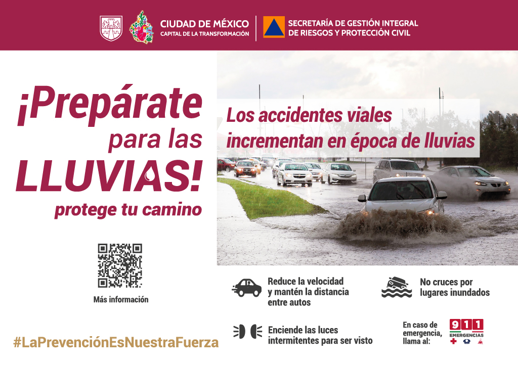 Si vas manejando y percibes lluvia:
➡️Enciende luces
➡️Reduce la velocidad
➡️Mantén distancia entre autos
➡️No cruces por lugares inundados
#TrabajandoJuntos #LaPrevenciónEsNuestraFuerza #Tlaloque2025 #OperativoLluvias2025