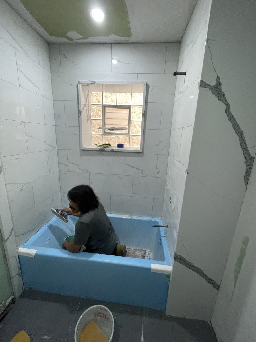 Grouting the tile today