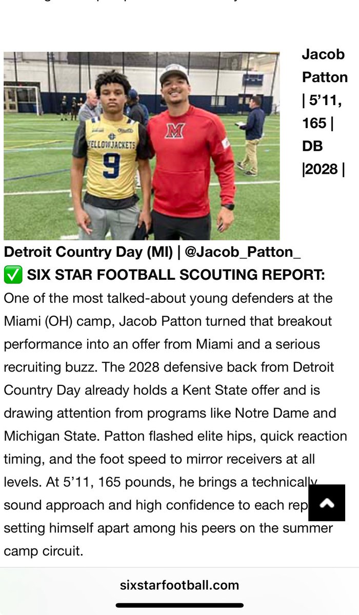 Thanks for the write ups <a href="/sixstarfootball/">Six Star Football | PLUS+</a> will make sure to keep on working