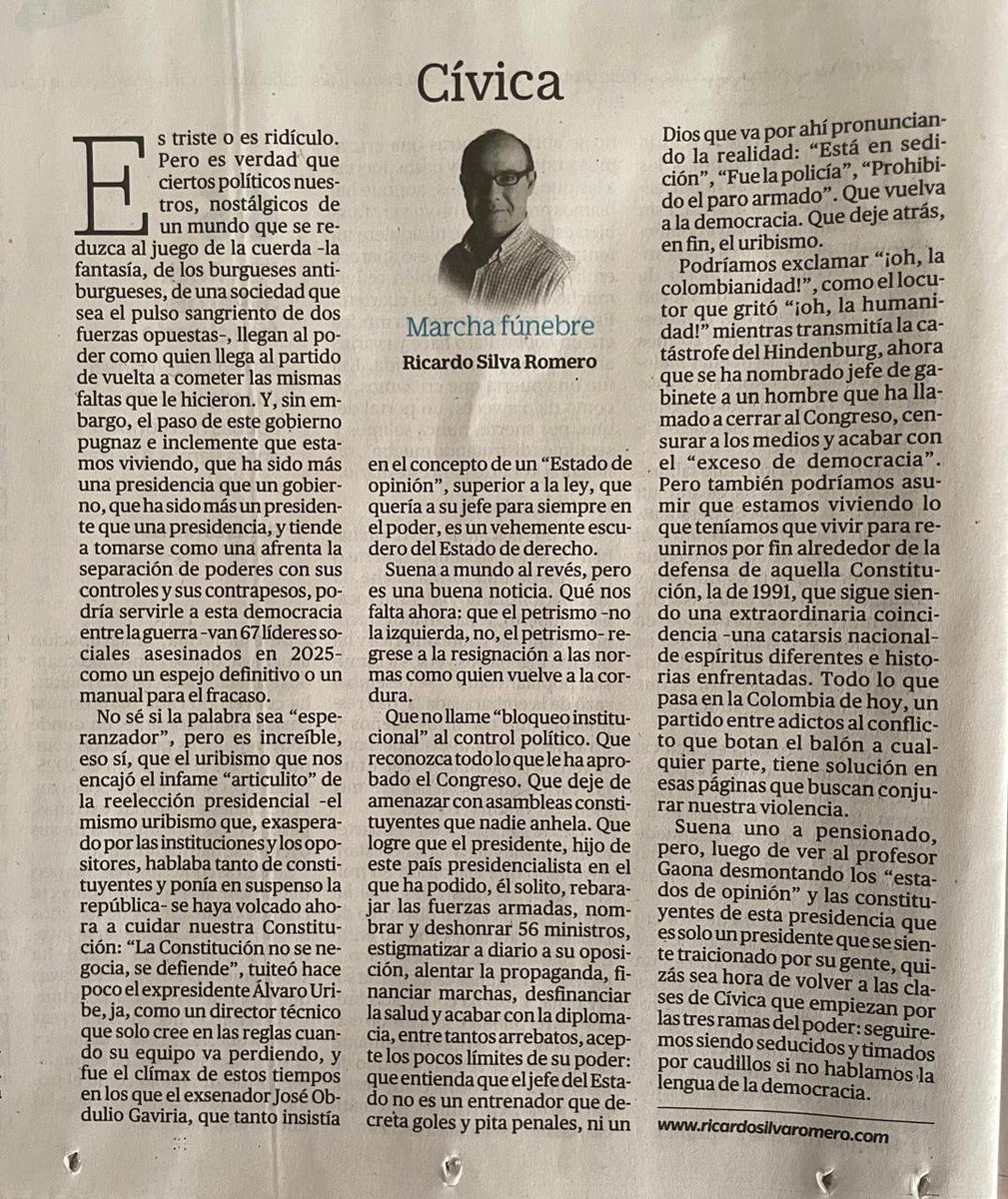 AparecieronLasLlaves (@liliputgm) on Twitter photo "Quizás sea hora de volver a las clases de Cívica que empiezan por las tres ramas del poder" #Cívica <a href="/RSilvaRomero/">Ricardo Silva Romero</a> <a href="/RSilvaRomero75/">Ricardo Silva Romero</a> "Quizás sea hora de volver a las clases de Cívica que empiezan por las tres ramas del poder" #Cívica <a href="/RSilvaRomero/">Ricardo Silva Romero</a> <a href="/RSilvaRomero75/">Ricardo Silva Romero</a>