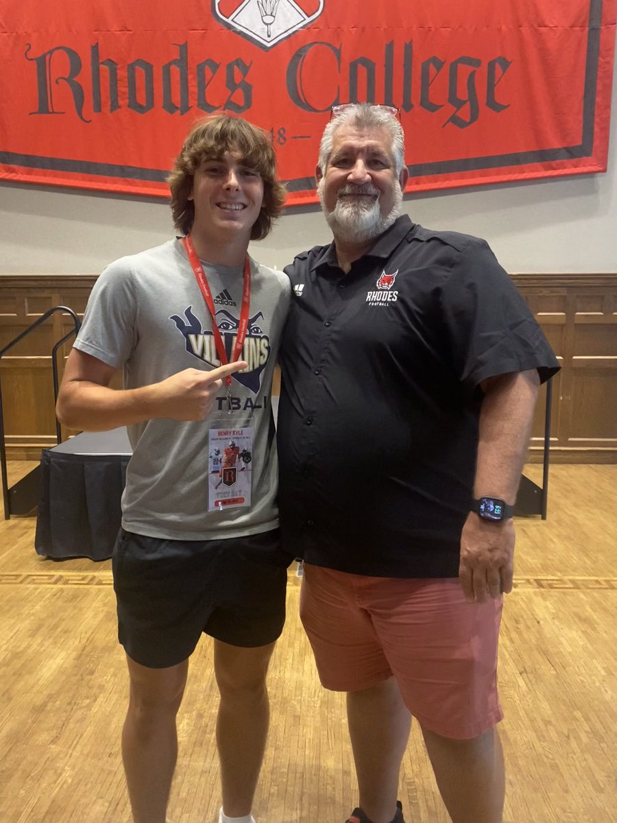 HenryKyle7191's tweet image. Had an amazing day at Rhodes College for an Official Visit! Thank you so much to @coachrichduncan @CoachKalb1 @CoachMShible for giving me an opportunity to learn more about what it means to be a Lynx!🔴⚪️