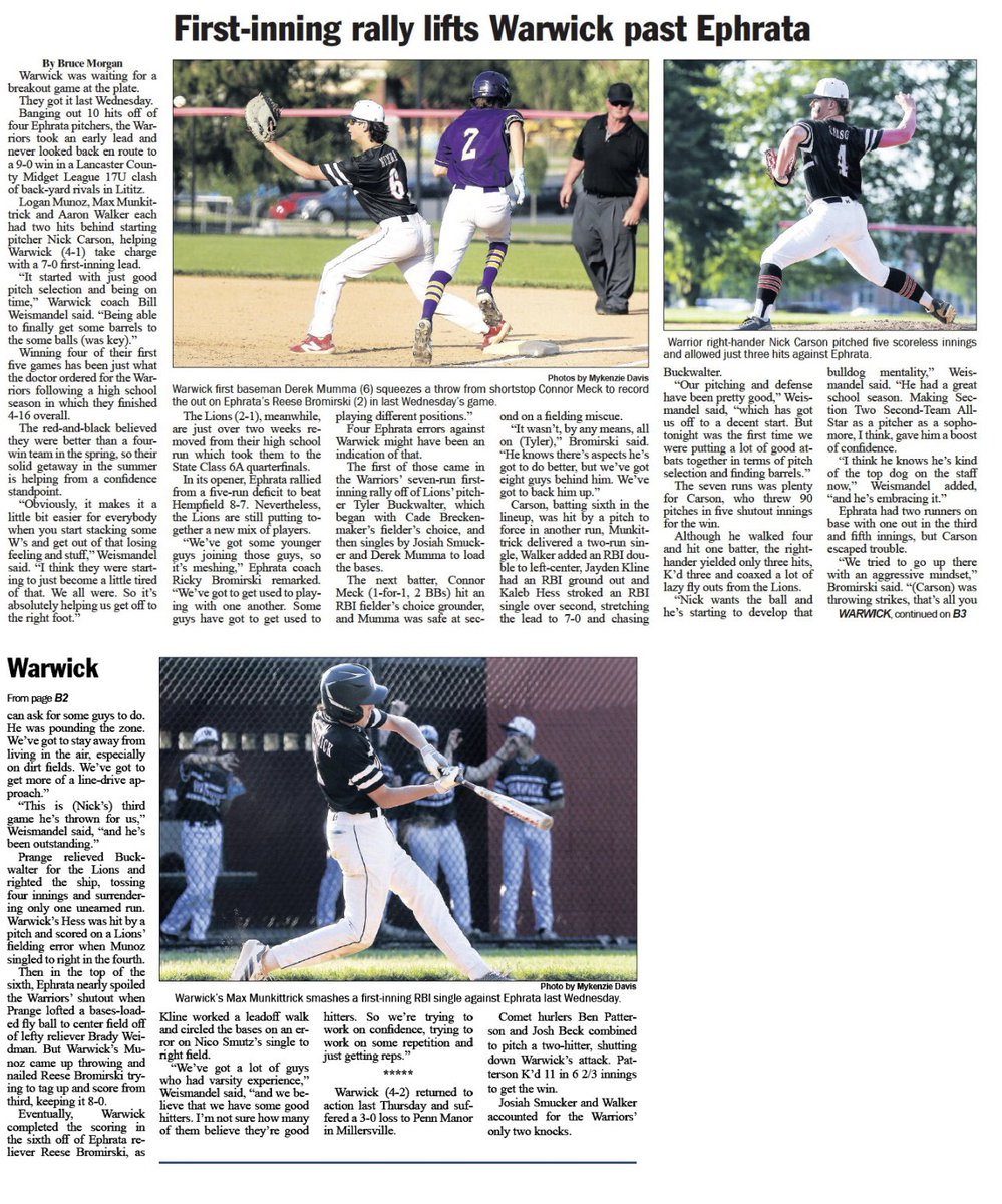 LNP 17u Summer ball is off to a great start! #WarwickBaseball