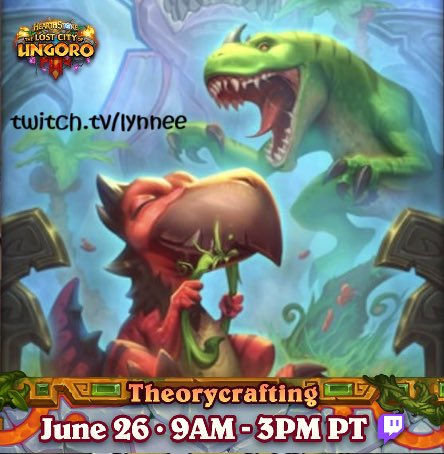 Lynnee 🦖 🏹 (@lynneesays) on Twitter photo 🚨 Mega Bundle Giveaway alert! 🚨
Giving away a MEGA bundle courtesy of <a href="/PlayHearthstone/">Hearthstone</a> for the upcoming expansion Lost City of Un’Goro!
DRAWN 6/30
TO ENTER:
🦖 Like/Retweet!
🦖 Sub to my YouTube! YouTube.com/@lynneetwitch
🦖Comment your favorite dinosaur! (Real or HS card!) 🚨 Mega Bundle Giveaway alert! 🚨
Giving away a MEGA bundle courtesy of <a href="/PlayHearthstone/">Hearthstone</a> for the upcoming expansion Lost City of Un’Goro!
DRAWN 6/30
TO ENTER:
🦖 Like/Retweet!
🦖 Sub to my YouTube! YouTube.com/@lynneetwitch
🦖Comment your favorite dinosaur! (Real or HS card!)