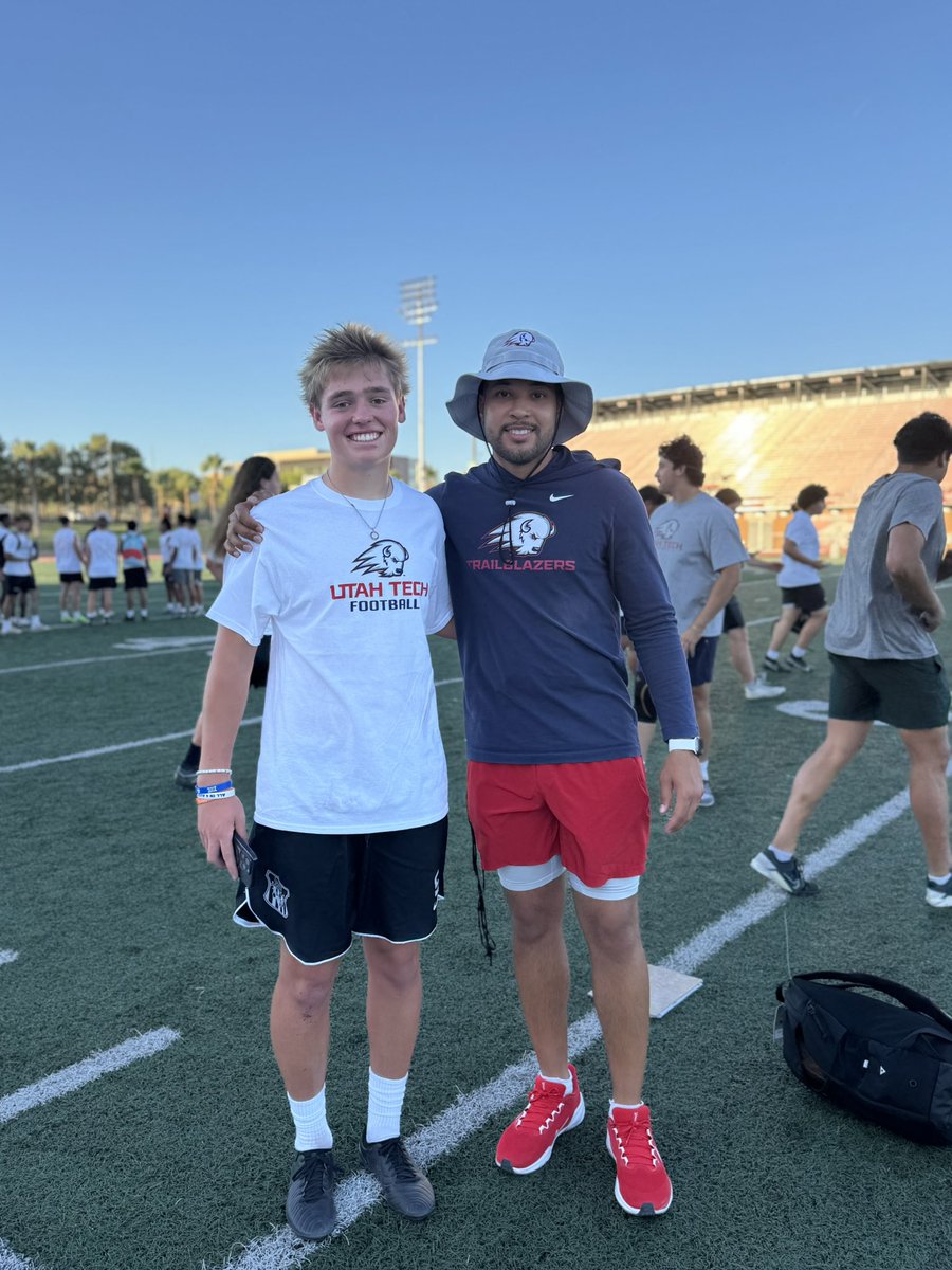 BodeHammond13's tweet image. Thank you @UtahTech_Fball and @KyanBrumfield for having me out at the specialist camp. It was hot and I learned a lot! I look forward to coming back!

@Jp_kicker38 @RogueKicking @dyl_almond @Coach_Popp @IcemanCoaching @ScottThiessen15