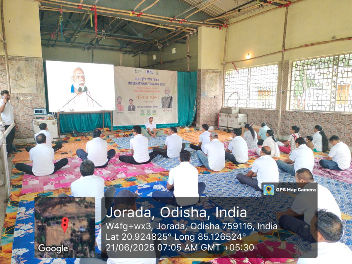TalcherArea_MCL's tweet photo. MCL, Talcher Area observes International Yoga Day on 21st June 2025 at Officers Club &amp; MAA Kali Mandap for employees of Talcher Area. https://t.co/0Auui1MvsS