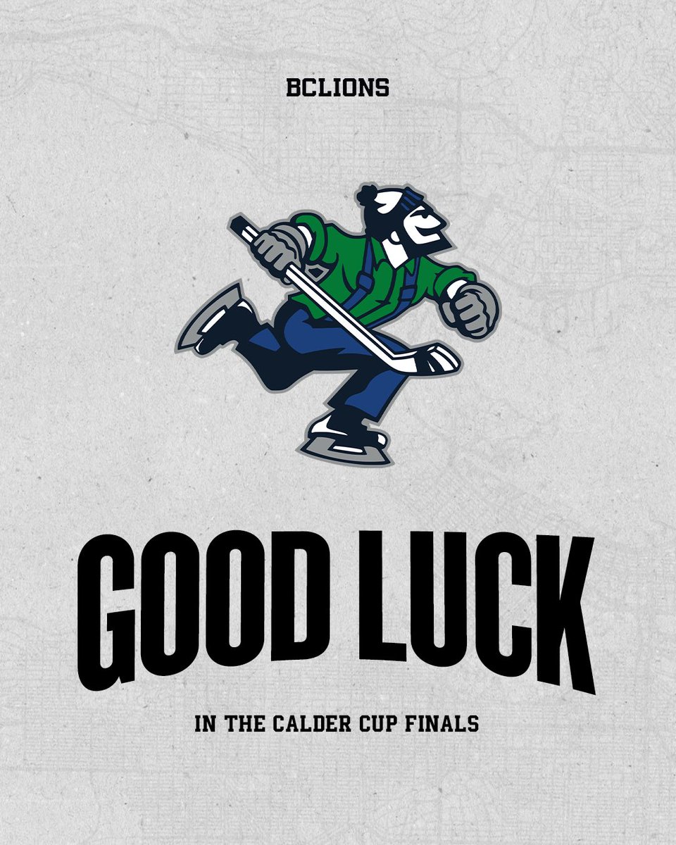 Best of luck to our friends the <a href="/abbycanucks/">Abbotsford Canucks</a> as they look to close out the series in the Calder Cup Final tomorrow night!

#BCLions
