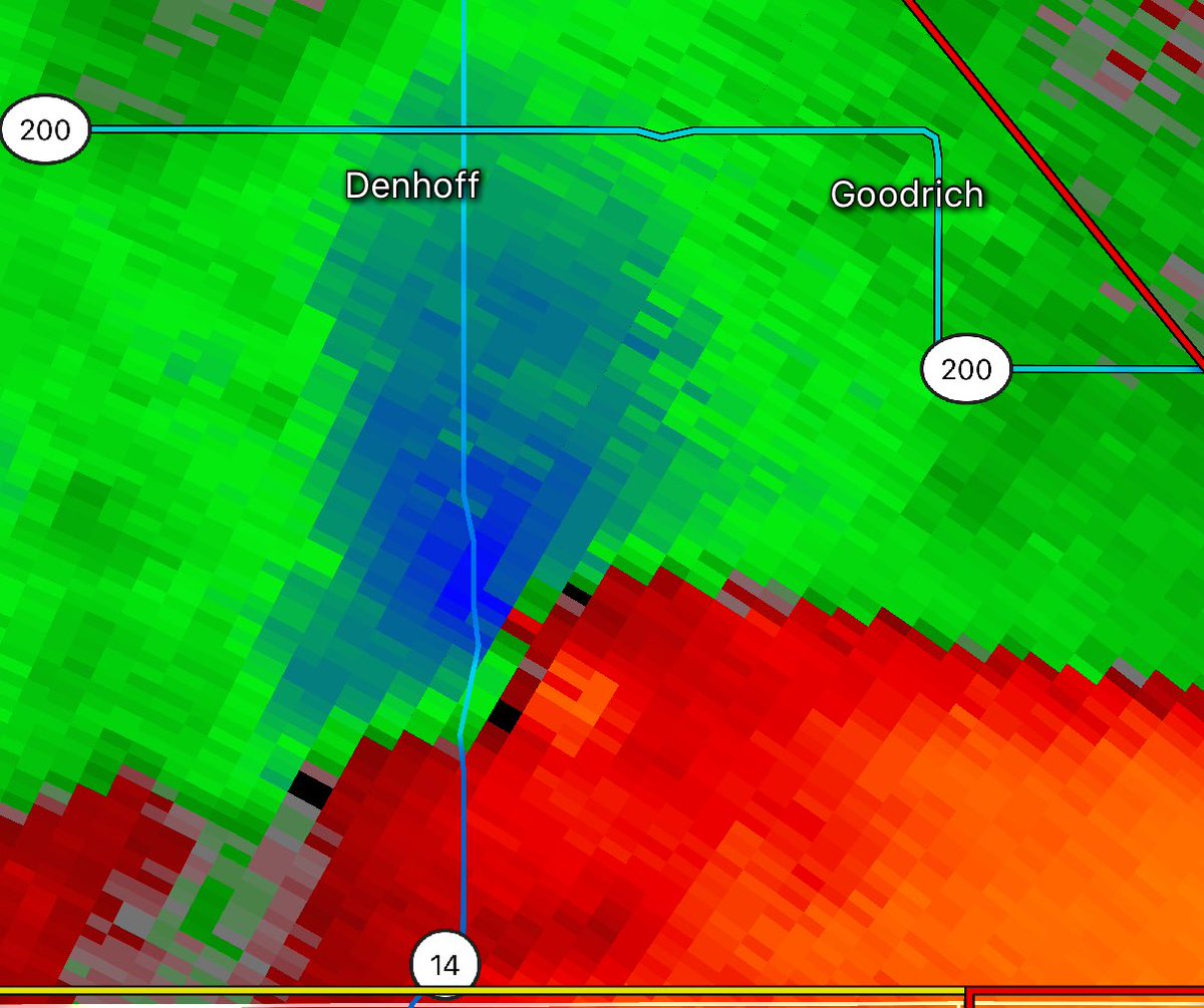 Potentially significant tornadogenesis occurring south of Denhoff, ND!