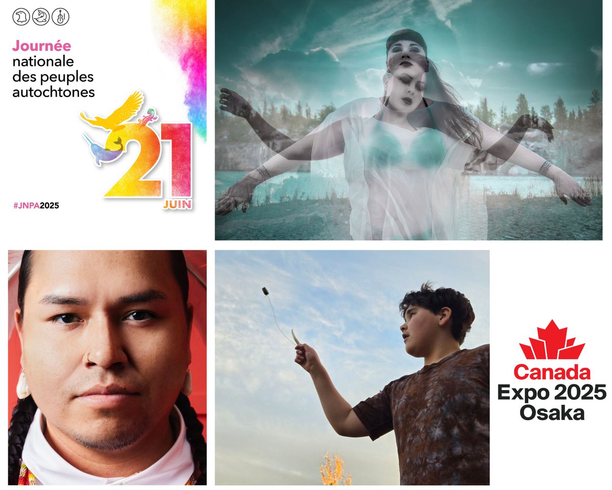 Aujourd’hui, c’est la Journée nationale des peuples autochtones ! 
Au #PavillonduCanada, on célèbre les cultures, langues et traditions autochtones avec chant guttural, jeux inuits, musique et bannique aux saveurs authentiques. #JNPA2025