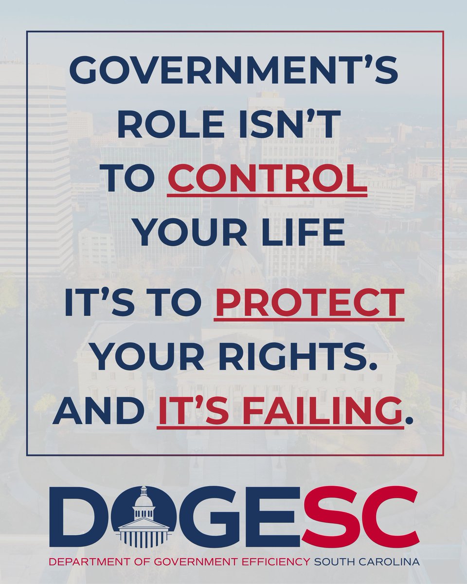 We can’t afford to keep doing business as usual.
⚙️ Help us rebuild a better South Carolina → dogesc.com
