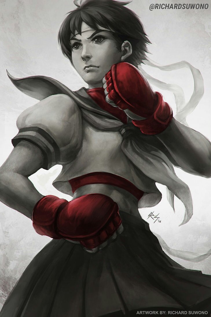 [さくら]-Sakura
One of My most favorite #FightingGame character ever 😉

#Sakura and #StreetFighter fans,
Enjoy~