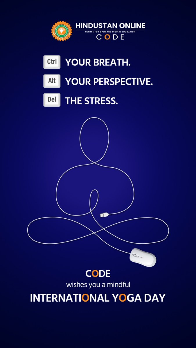 This International Yoga Day, in a world ruled by tech, take a moment to unplug stress and reboot your perspective. Because balance isn’t just for apps—it’s for your life too.

#InternationalYogaDay #CODE #CODEbyHindustan #MyHindustan #GrowWithHindustan #OnlineCourse #LearnOnline