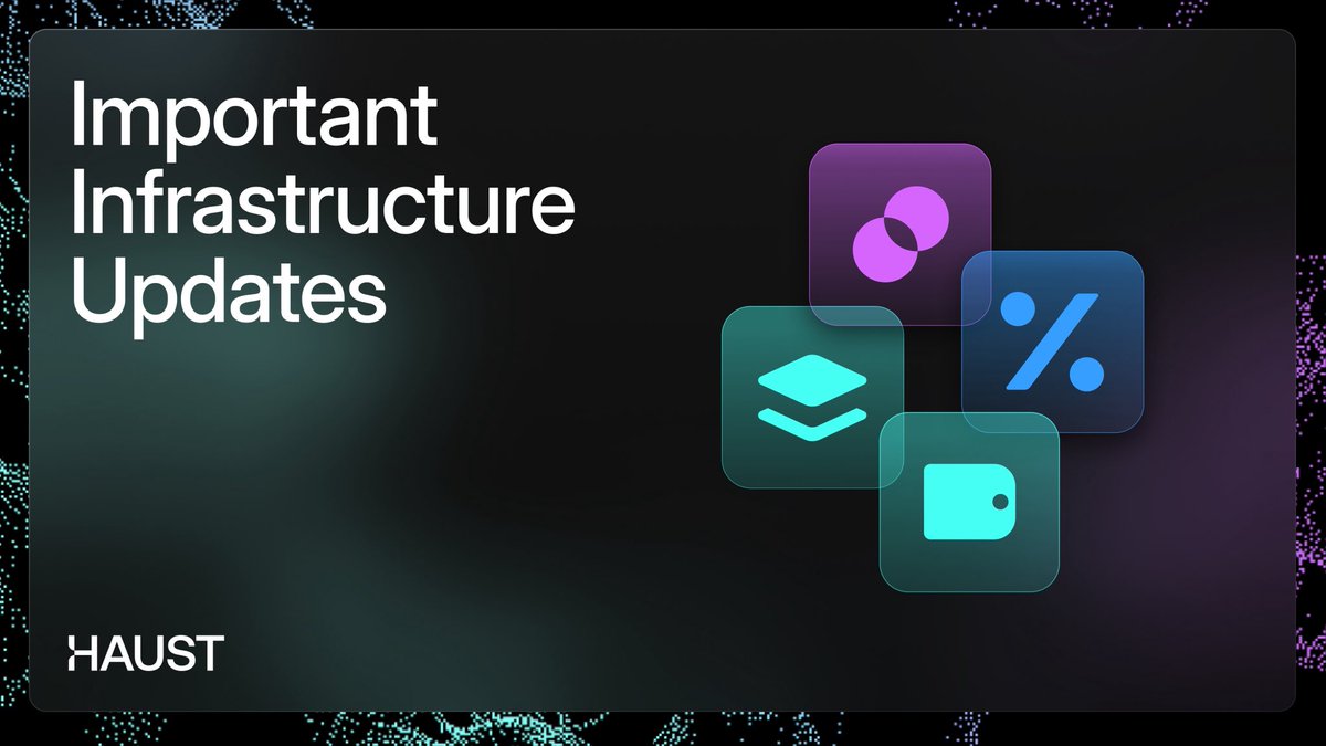 Haust Network (@haustnetwork) on Twitter photo Heads up, Haust community!
This weekend, June 21–22, we’ll be rolling out important infrastructure updates. During this time, the wallet and some ecosystem products may experience limited functionality or will not be accessible.
Thanks for your understanding and stay tuned for Heads up, Haust community!
This weekend, June 21–22, we’ll be rolling out important infrastructure updates. During this time, the wallet and some ecosystem products may experience limited functionality or will not be accessible.
Thanks for your understanding and stay tuned for