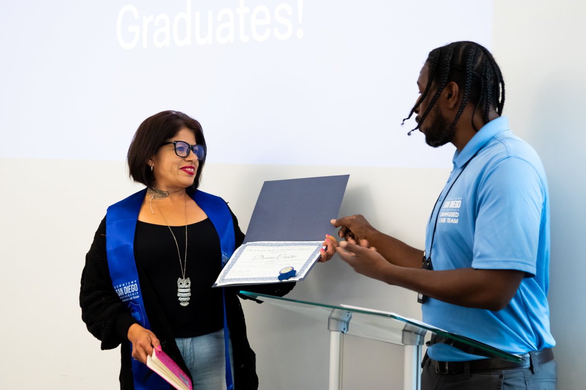 SDPartnership's tweet image. Our Safe Sleeping O-Lot team just celebrated a huge milestone in our new Workforce Readiness Program. This initiative is designed to empower residents by providing the tools and support needed to secure employment and work toward long-term, stable housing. Over four weeks,…