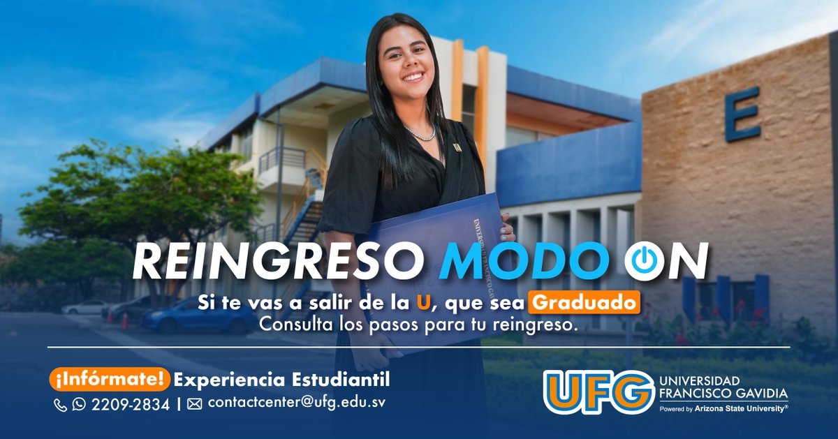 🎯 Tu meta sigue ahí, esperando por ti.

Reinicia tu camino académico en la UFG.

📅 El reingreso para el ciclo 02-2025 ya está abierto.

Haz clic aquí 👉 zcform.com/Ezv0C