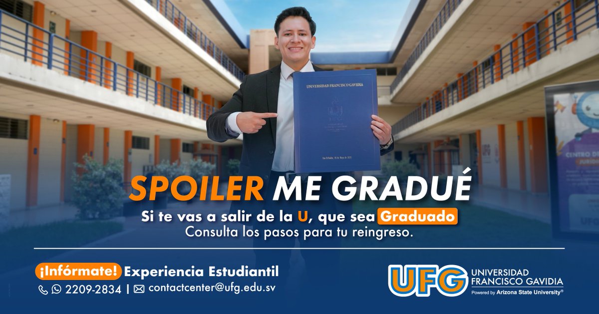 📘 Una pausa no define tu historia.

Regresa a la UFG y sigue escribiendo tu futuro.

📝 Trámite de reingreso ya disponible para el ciclo 02-2025.

Completa el formulario 👉 zcform.com/Ezv0C
