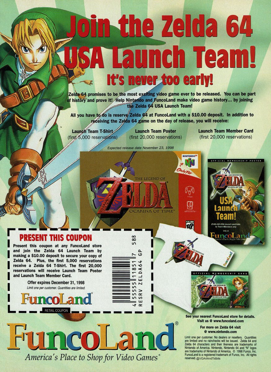 webiii_retro's tweet photo. Check out this sweet preorder bonus for Ocarina of Time!
#Webiii #WebiiiRetro #RetroGaming #Zelda #OcarinaOfTime #ZeldaAds https://t.co/ZM9kAsVBML