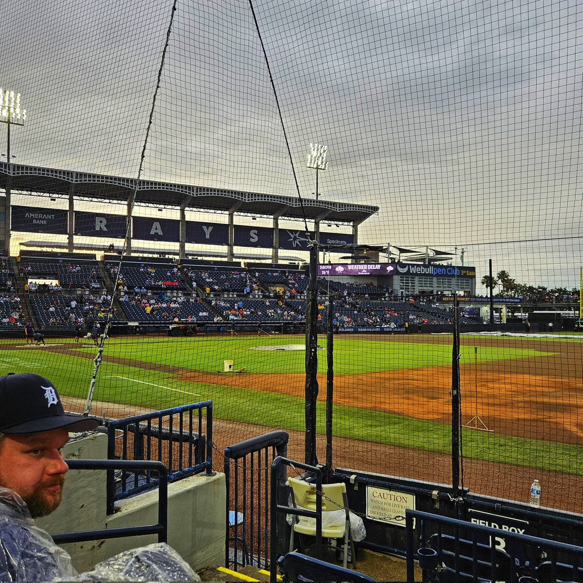 Rainy but still a great night for some baseball! Rays vs Tigers, sadly the only time they play here in Tampa this season.