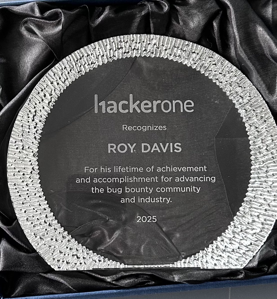 Roy Davis (@hack_all_things) on Twitter photo I am honored and humbled to have received this lifetime achievement award today from <a href="/Hacker0x01/">HackerOne</a> . When I began working with the bug bounty team at <a href="/salesforce/">Salesforce</a>  in  2016, I was a total noob. I quickly identified an unknown passion for  it, and have never looked back. I continued I am honored and humbled to have received this lifetime achievement award today from <a href="/Hacker0x01/">HackerOne</a> . When I began working with the bug bounty team at <a href="/salesforce/">Salesforce</a>  in  2016, I was a total noob. I quickly identified an unknown passion for  it, and have never looked back. I continued