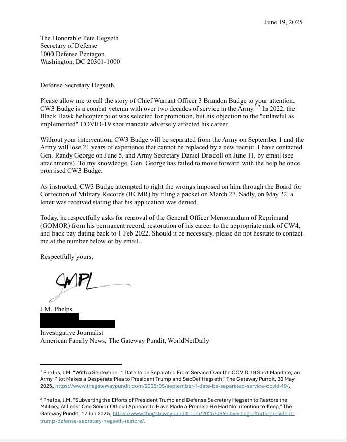 The June 19 letter calls attention to a case that should not have required Defense Secretary Hegseth's intervention, but after a few other figures of authority appear to have moved on from the issue, it seems <a href="/SecDef/">Secretary of Defense Pete Hegseth</a> has been left with no other option than to review the debacle