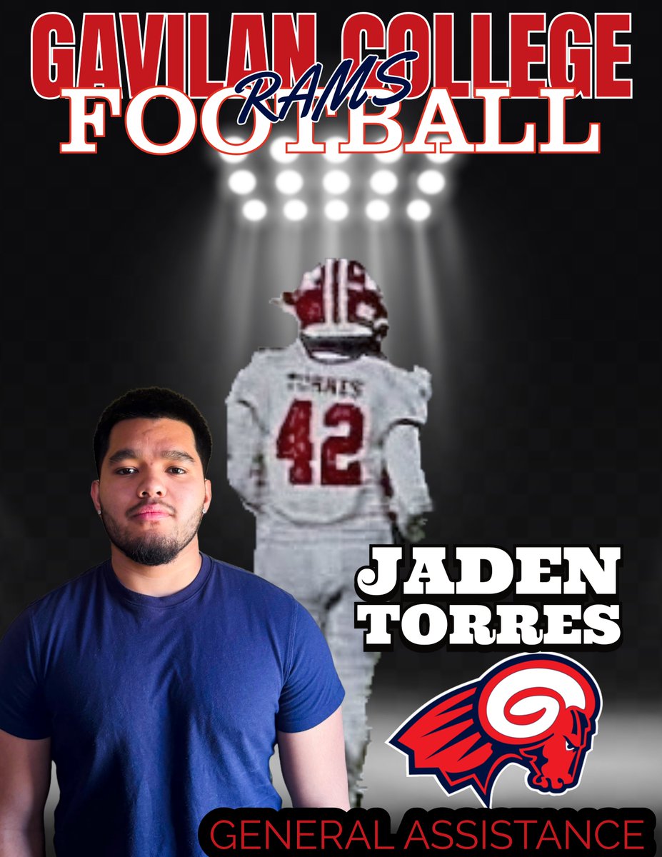 I am excited to announce Jaden Torres to our staff as a General Assistant. Welcome to the Staff Jaden! #thefoundation #GoRams