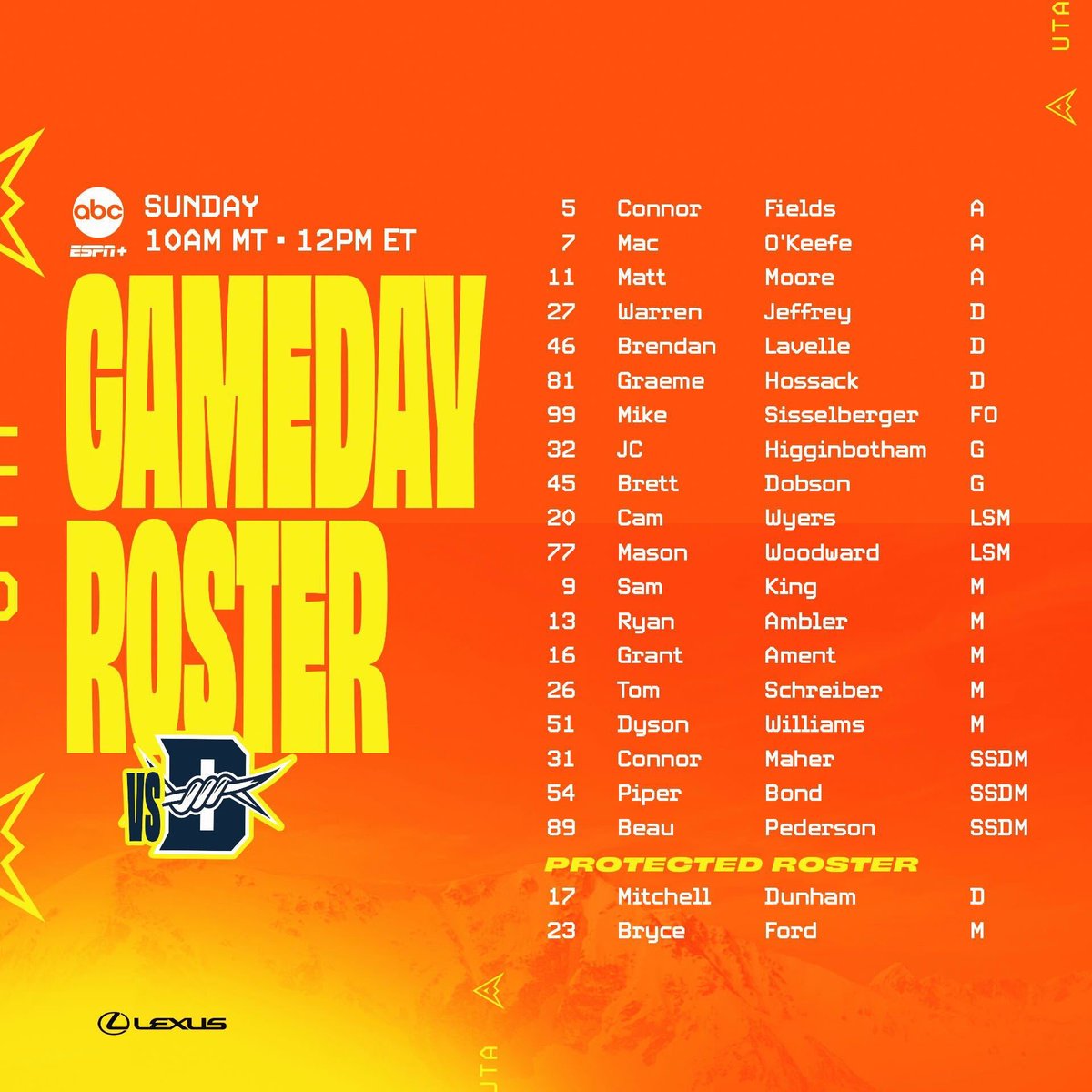 Archers taking on Baltimore📍🏹

Sunday | 10AM MT/12PM ET | ABC/ESPN+