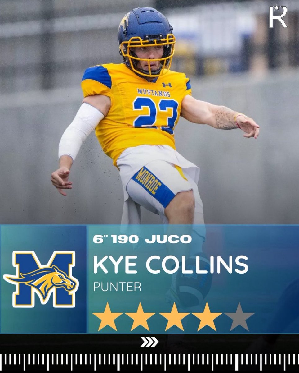 Collinsyoungbul's tweet image. The most consistent punter available 💯
3 years Eligibility
3.80 GPA | AA IN-HAND
Rolling film (14 balls)
1-7 Prostyle
avg: 4.64 HT | 45yds from Los
8-14 Rollout spirals
avg: 4.40HT | 46yds from Los
@CharalambousB @ThePuntFactory @UnitedKicking @renkokscouting