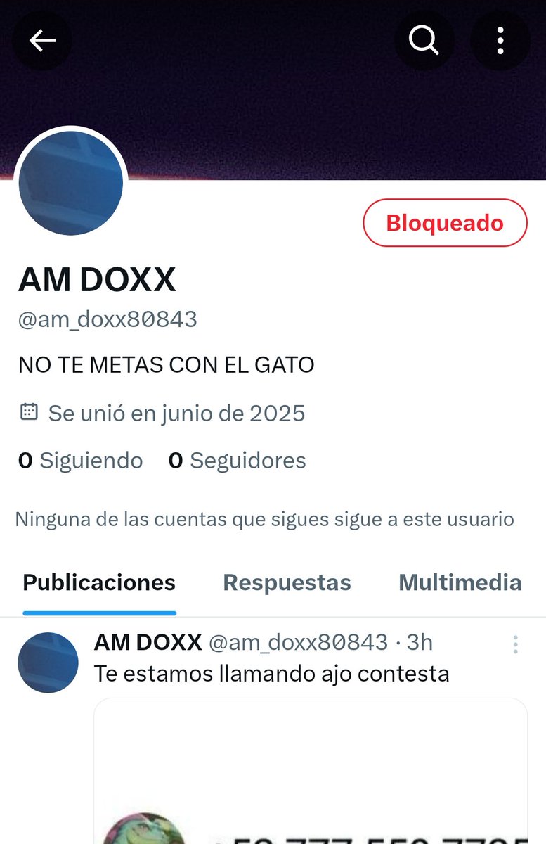Ajo (@ajoinfinityx_) on Twitter photo 🔴ME DOXEARON🔴
hola a todos espero y estén bien, mejor que yo aunque sea....
Porque acabo de sufrir un doxeo enorme por parte de lo que parece ser unos fans del <a href="/GatoOzymandias/">El Gato de Ozymandias</a>
Y quiero que me ayuden denunciando estás cuentas para que las suspendan.
Y todo empezó ayer.... 🔴ME DOXEARON🔴
hola a todos espero y estén bien, mejor que yo aunque sea....
Porque acabo de sufrir un doxeo enorme por parte de lo que parece ser unos fans del <a href="/GatoOzymandias/">El Gato de Ozymandias</a>
Y quiero que me ayuden denunciando estás cuentas para que las suspendan.
Y todo empezó ayer....