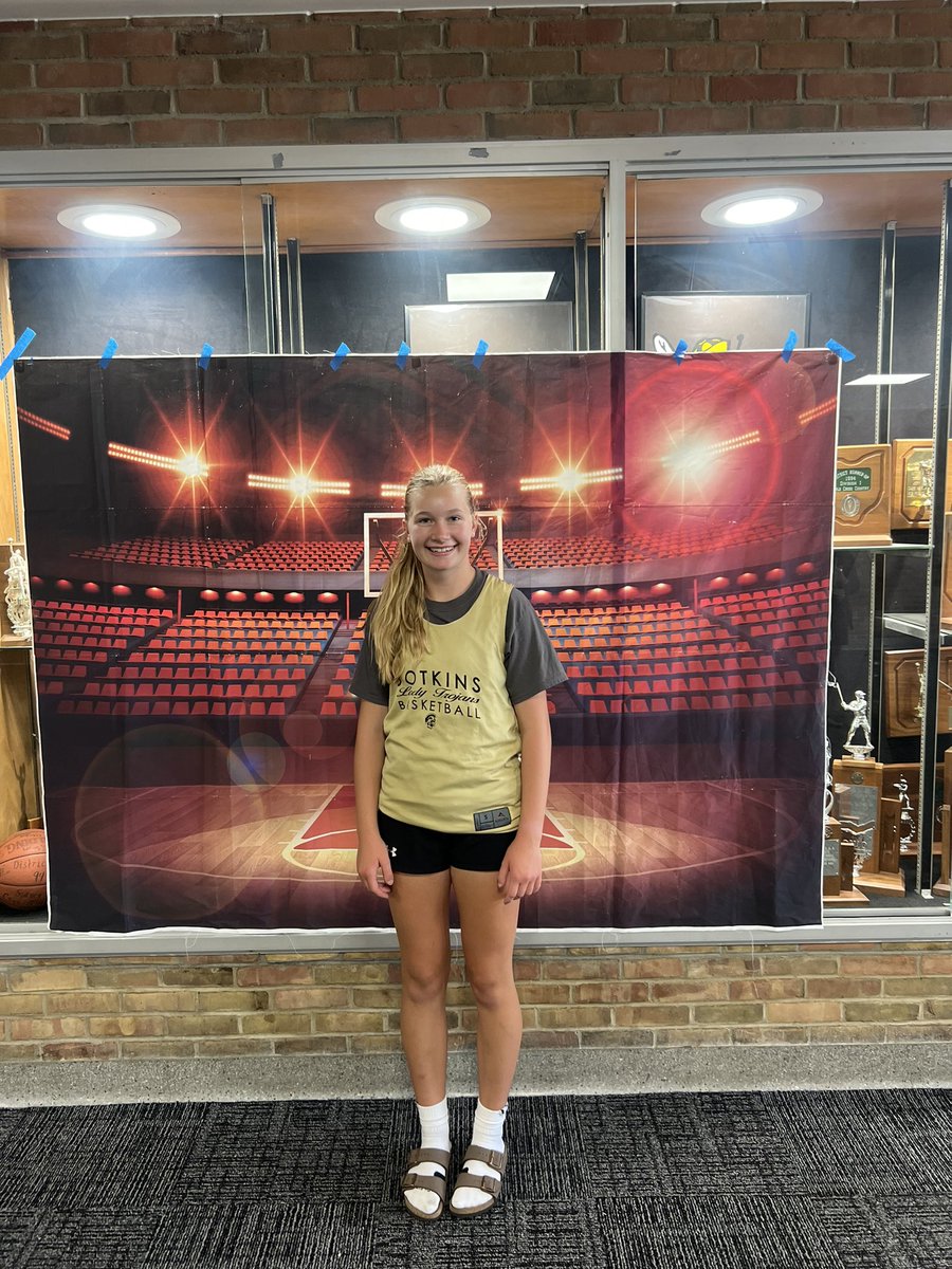 Next up we have 8th grader Kendall Schnippel from Botkins!

Kendall has good size as she displayed her range by hitting some deep 3’s. Kendall showcased her ball handling ability while she handled pressure well! She held her own!