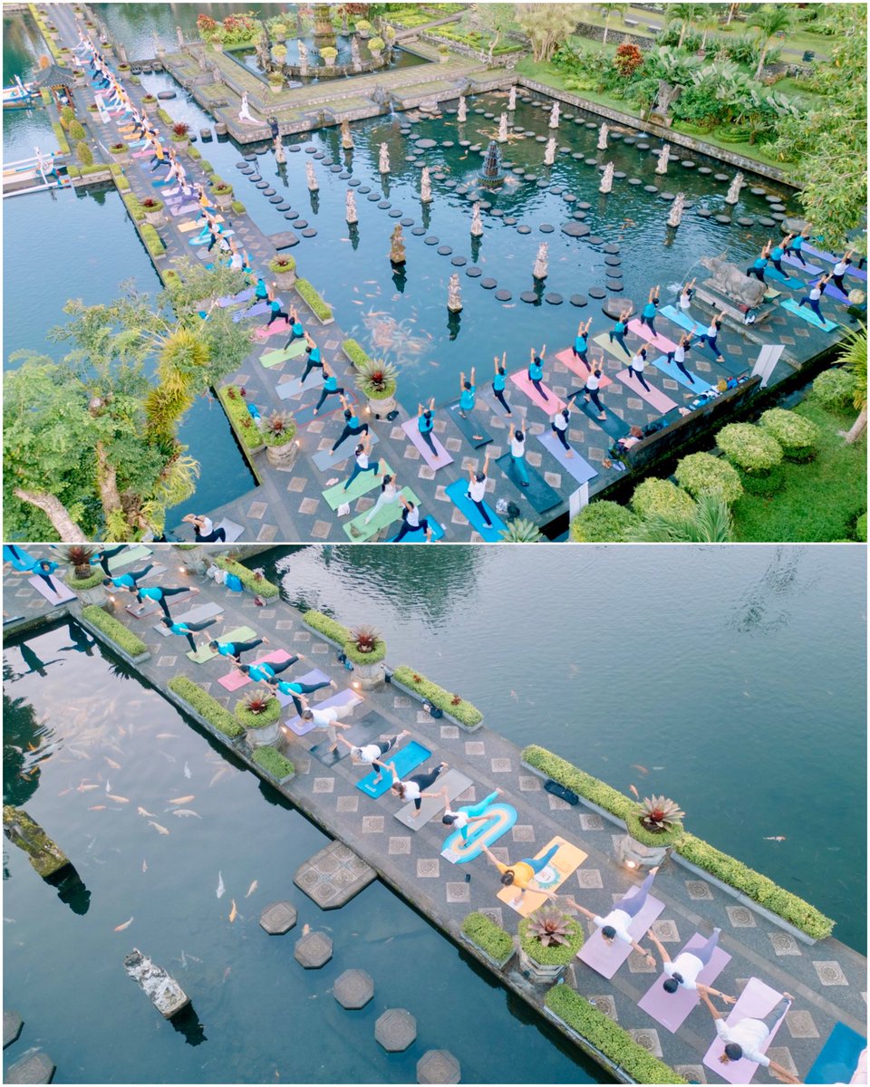 In the tranquil embrace of Tirta Gangga Water Palace, Karangasem, CGI &amp; SVCC Bali held the 48th pre-event celebration of the International Day of Yoga — a sacred union of body, breath, and spirit amidst flowing waters and timeless Balinese elegance. Surrounded by the gentle