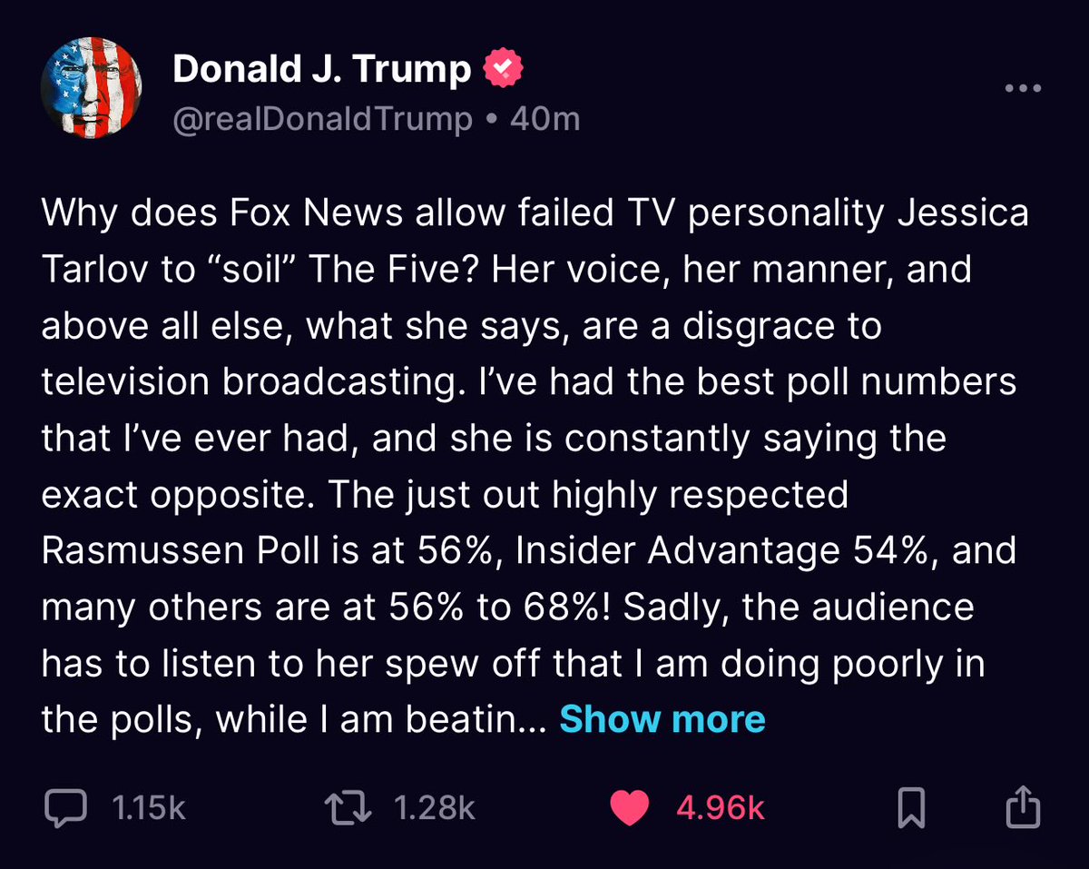 Monica Howell (@monicaaa_howell) on Twitter photo I've been saying this for months. I cannot watch The Five when <a href="/JessicaTarlov/">Jessica Tarlov</a> is on.
Make <a href="/HaroldFordJr/">Harold Ford, Jr.</a> permanent! I've been saying this for months. I cannot watch The Five when <a href="/JessicaTarlov/">Jessica Tarlov</a> is on.
Make <a href="/HaroldFordJr/">Harold Ford, Jr.</a> permanent!