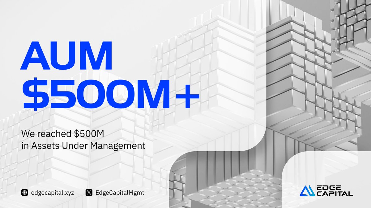 EdgeCapitalMgmt's tweet image. We’ve surpassed $500M AUM
Huge thanks to our team, community and partners for trusting our market-neutral strategies.
This is just the beginning!