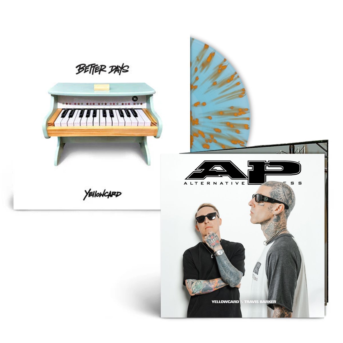 We’ve teamed up with @yellowcard for a special-edition zine and “blue and orange splatter” vinyl of Better Days — limited to 300 copies.

Order yours shop.altpress.com/products/yello…