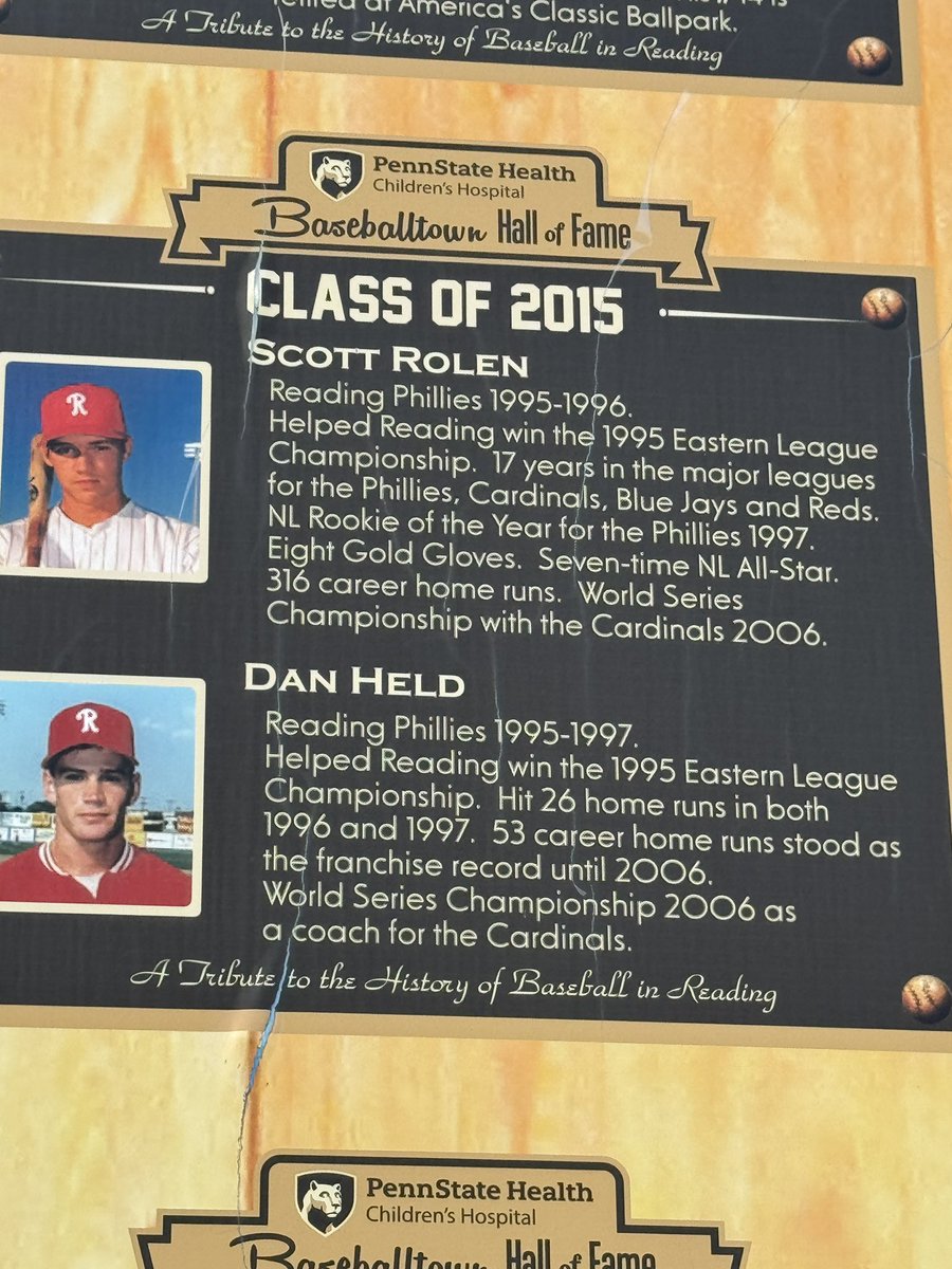 dcwelch_24's tweet image. In Reading, PA tonight to catch McCade Brown, even though he’s already tossed a gem this series. There’s a lot of Hoosier personnel recognized around the stadium with Mickey Morandini, Scott Rolen, and Dan Held