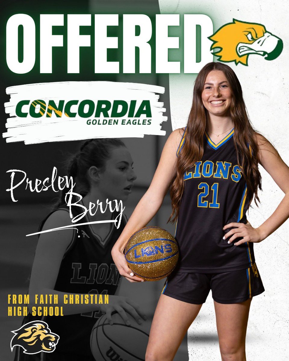 FCHS Lions Athletics (@fcslionssports) on Twitter photo Congratulations to <a href="/BerryPresley/">Presley Berry</a> on her offer from Concordia University! Your FCS 🦁 family is very proud of you! Way to go Presley!
#Offered Congratulations to <a href="/BerryPresley/">Presley Berry</a> on her offer from Concordia University! Your FCS 🦁 family is very proud of you! Way to go Presley!
#Offered