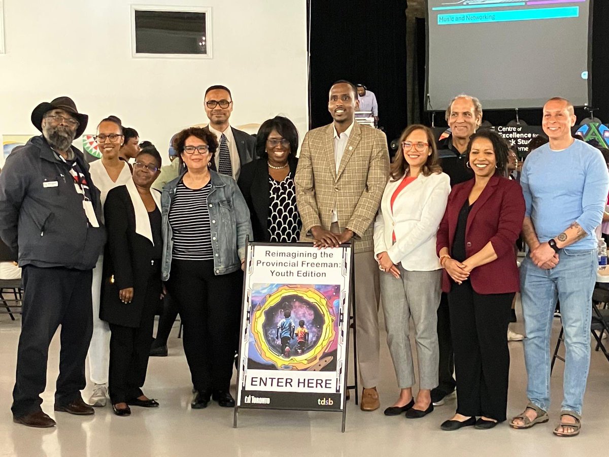 Liban Hassan (@libanhassan_) on Twitter photo Honoured to join <a href="/tdsb/">Toronto District School Board</a>, CABR & the Centre of Excellence for Black Student Achievement for the launch of Reimagining the Provincial Freeman. Proud to see Weston Collegiate & Amesbury students uplift Black voices through art, history & activism. 🖤✊🏾 #YSW #TDSB Honoured to join <a href="/tdsb/">Toronto District School Board</a>, CABR & the Centre of Excellence for Black Student Achievement for the launch of Reimagining the Provincial Freeman. Proud to see Weston Collegiate & Amesbury students uplift Black voices through art, history & activism. 🖤✊🏾 #YSW #TDSB