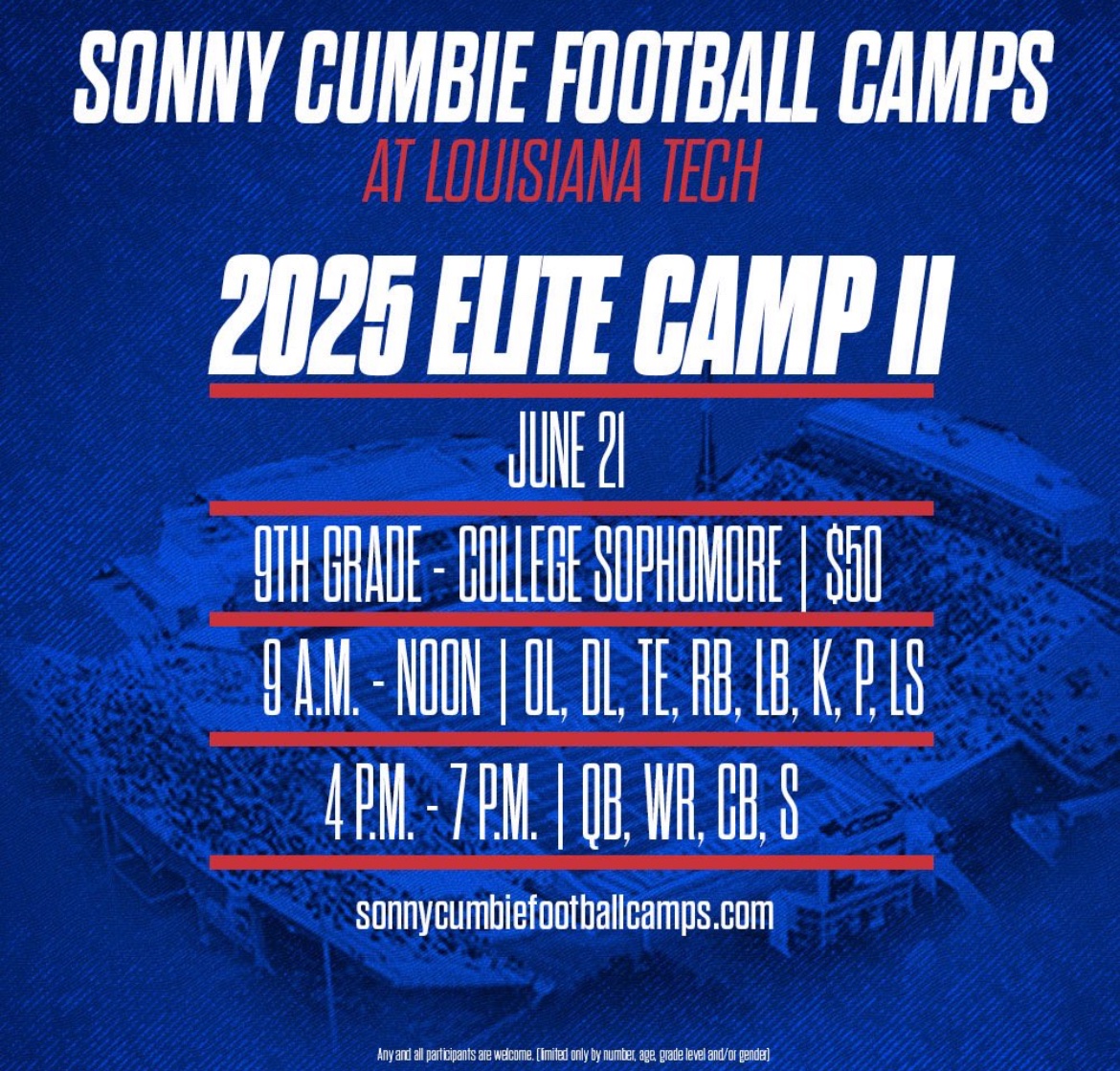 Grind don’t stop. Great day today at <a href="/LCU_ftball/">LCU Football</a>. Tomorrow I’m looking forward to improving at <a href="/LATechFB/">LA Tech Football 🏈</a> and learning from <a href="/SCumbie_LaTech/">Sonny Cumbie</a> and staff