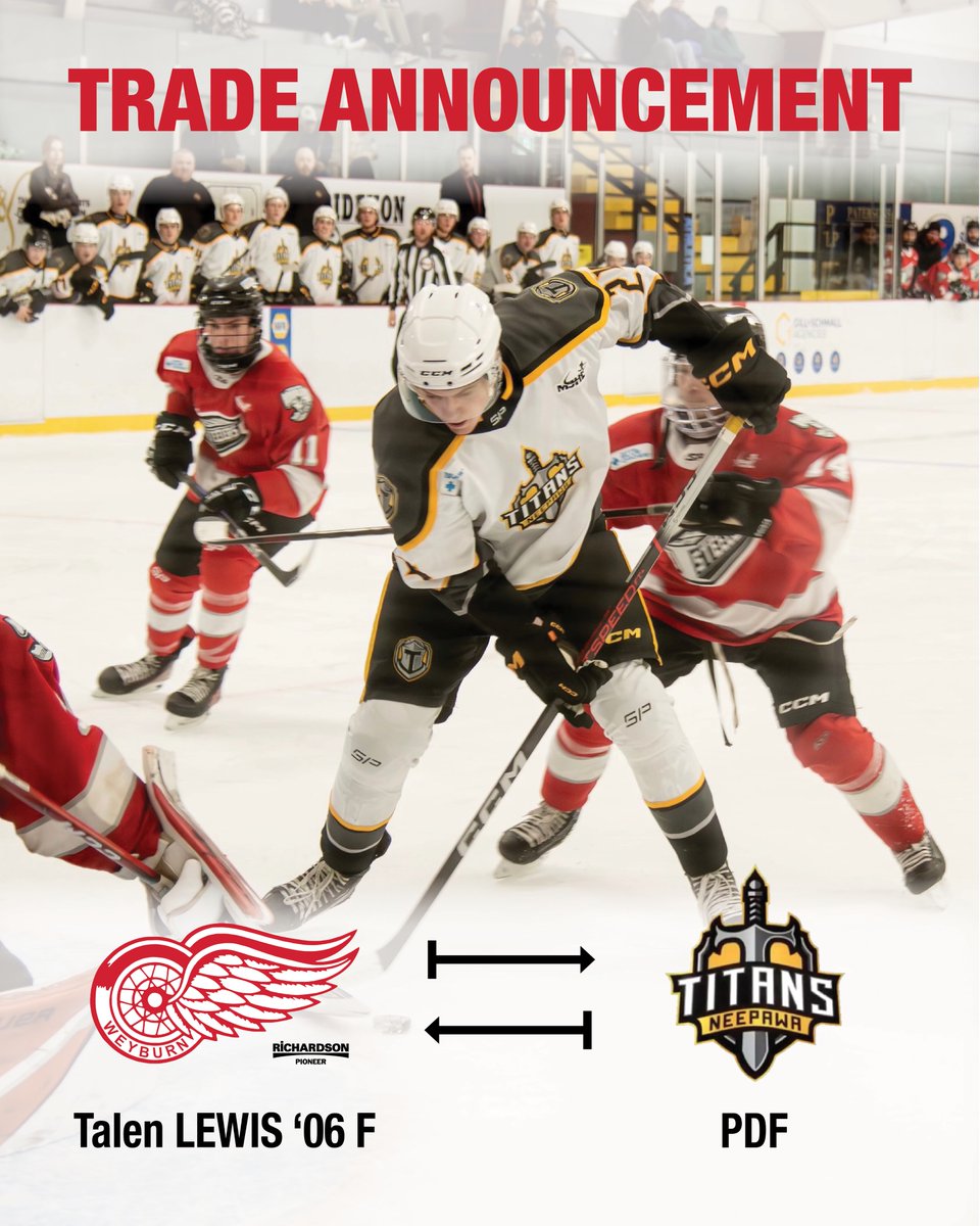 🔁 TRADE ANNOUNCEMENT 🔁

The Red Wings complete two separate deals in the last 24 hours!

In a Friday morning deal with the Neepawa Titans the Red Wings acquire ‘06 forward Talen Lewis! The Calgary, AB product had 24 points in 40 games in his first junior campaign.

“We’re