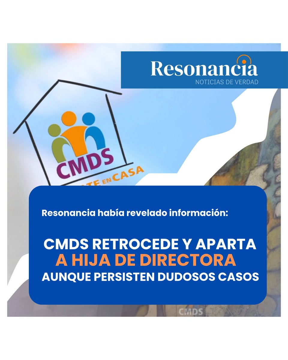 Resonanciadiari's tweet image. #CMDS/Nepotismo offline. Tras nota de prensa de Resonancia y diversas reacciones, Corporación  aparta a abogada, hija de directora, aunque persisten dudas, respecto de ciertos arribos como el de un ex jefe de campañas políticas. #Antofagasta. Lea 👇🏻
resonanciadiario.cl/2025/06/20/res…