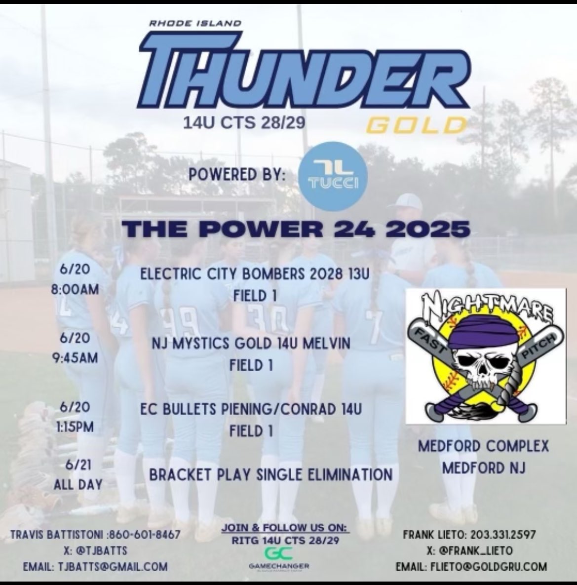 Schedule for this weekend!! Finally back with my team, can’t wait to be back on the field!!