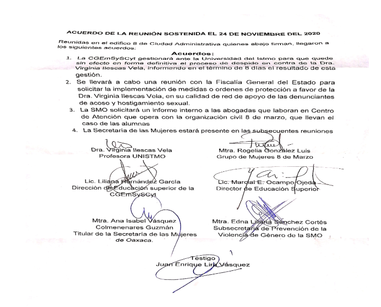 C_Nstme's tweet photo. 1 /12🧵
Depúes de la reunión @SEGO_Oax donde hubo el compromiso de atender la violencia feminicida contra la Dra.VIrginia Ilescas y atender la violencia dentro de @UNISTMO_SUNEO, @alejandromurat incumple su  y favorece a los agresores encabezados por el rector  #modestoSeara https://t.co/LnJ4eCdVjb