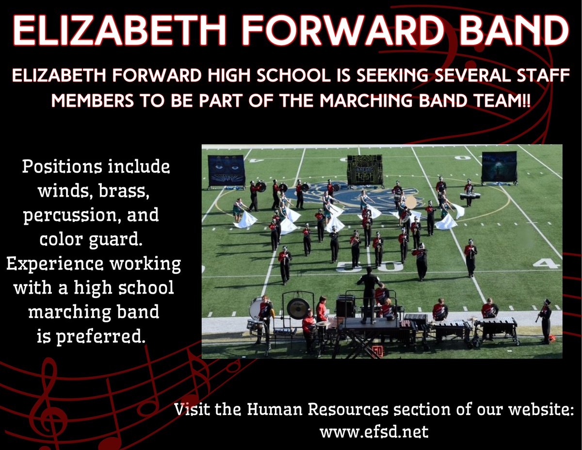 Come join the EF Marching Band Team! loom.ly/soVaiiA #warriorpride #marchingband