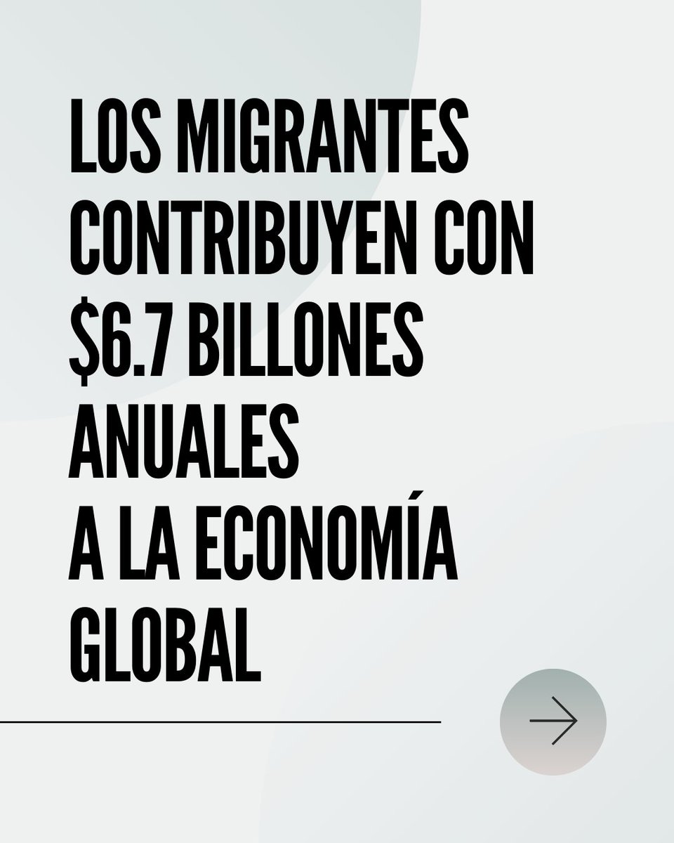 ¿Sabías que 1 de cada 30 personas en el mundo es migrante?

Los migrantes aportan habilidades, resiliencia y diversidad que enriquecen. Sigamos defendiendo sus derechos y promoviendo su inclusión.

Comparte 🔁 para reducir el estigma contra las personas migrantes.